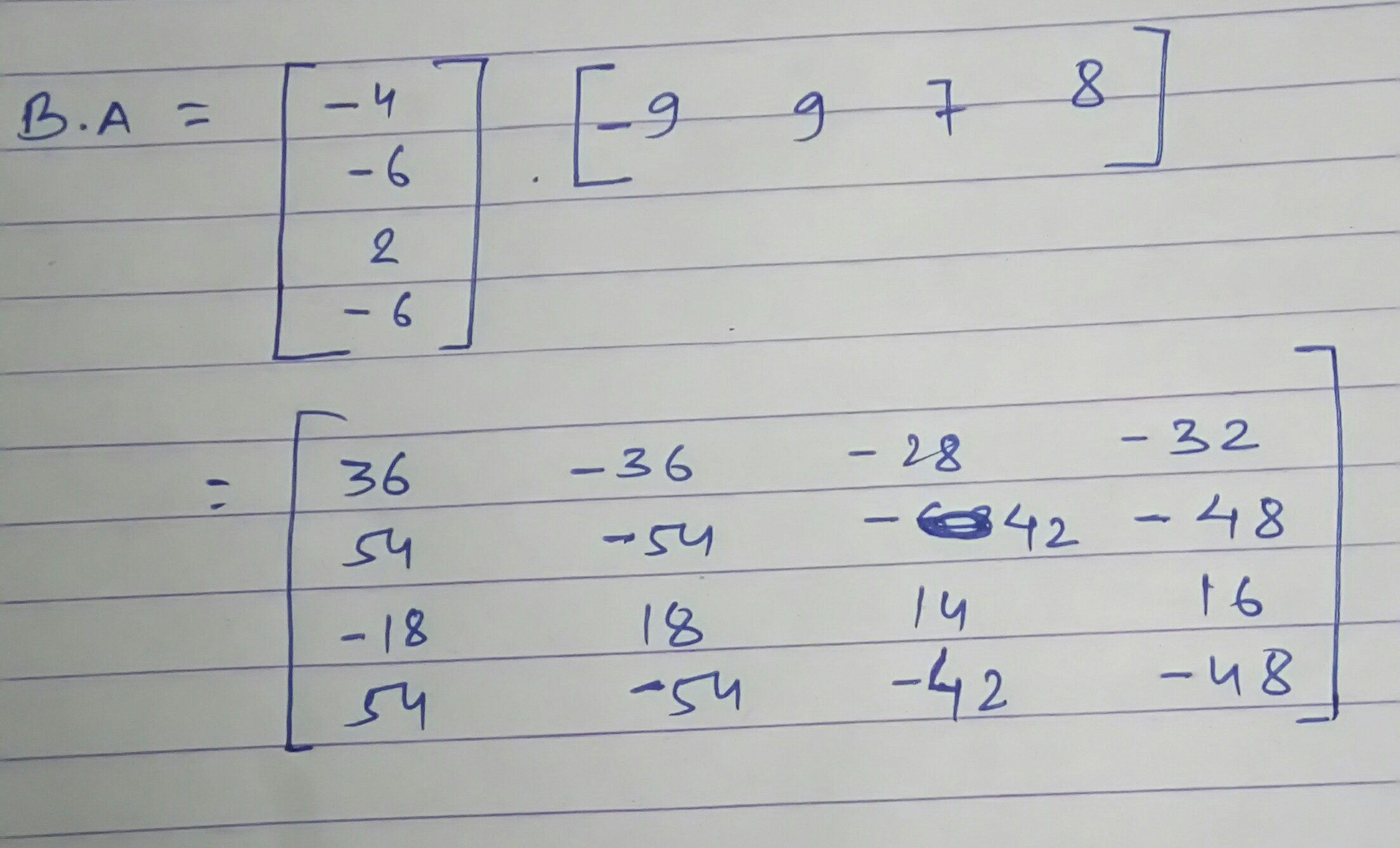Product of two matrices Mathematics Stack Exchange