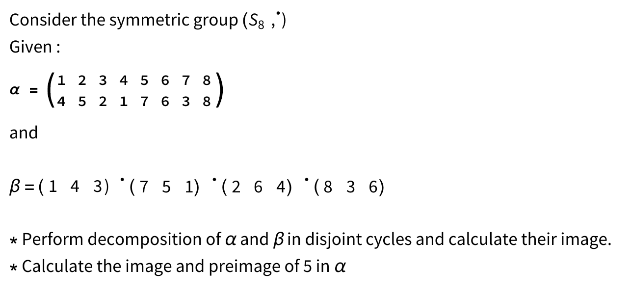 discrete mathematics Help with disjoint cycle and