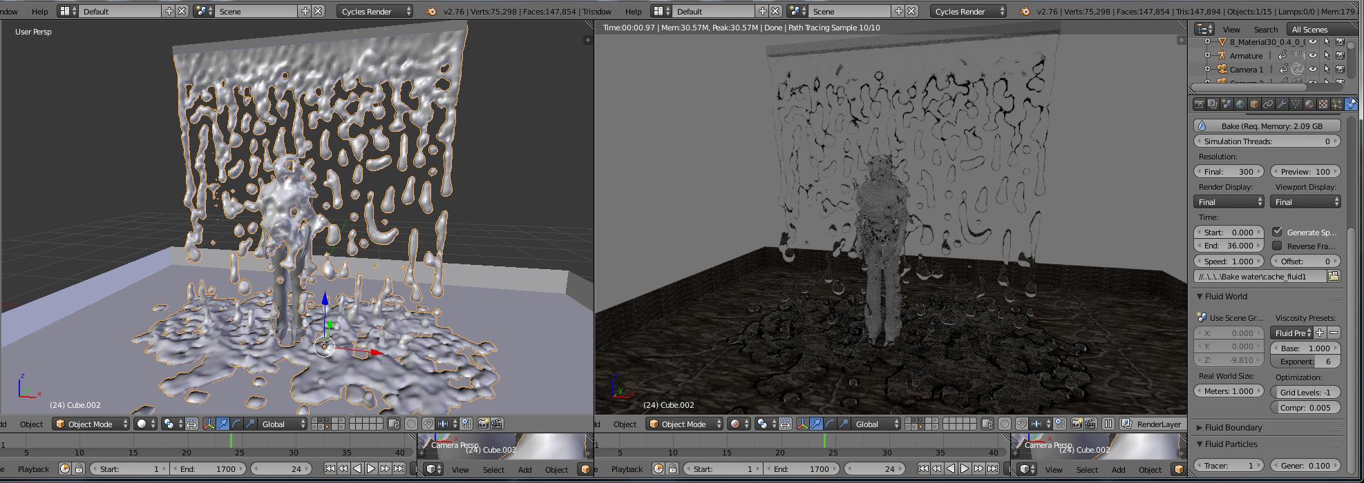 animation Why are the drops so large on a water simulation? Blender