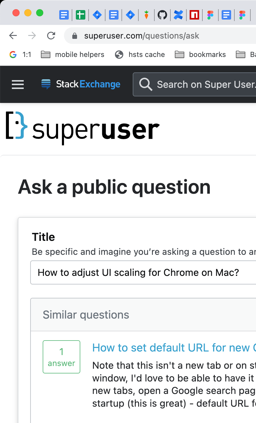 macos How to adjust UI scaling for Chrome on Mac? Super User