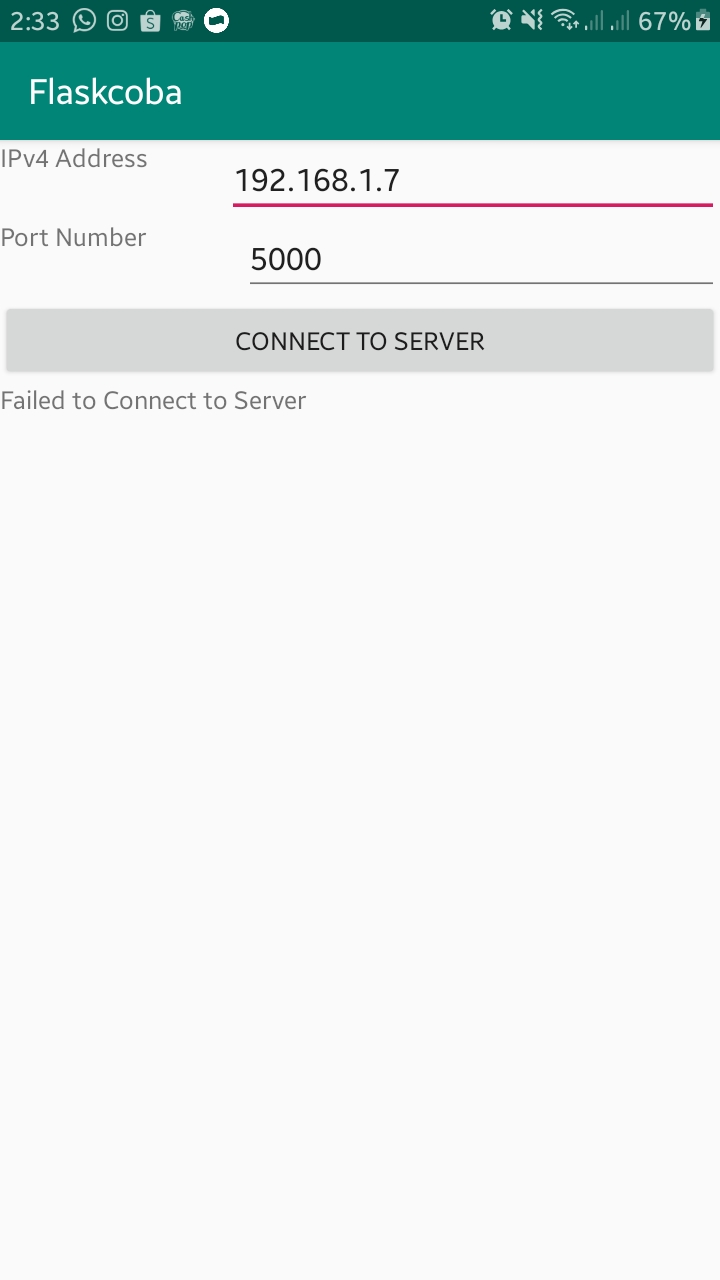 application failed to connect to server (python, flask, android studio