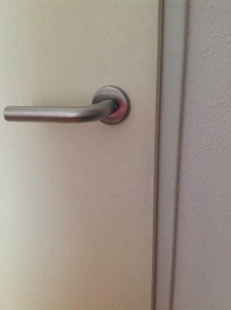 How do you install a slide lock when the door frame isn't level with the door? Home