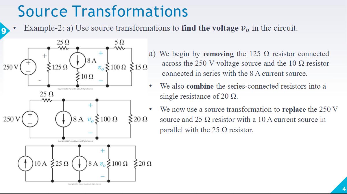 circuit analysis Transformation Method Removing Resistors