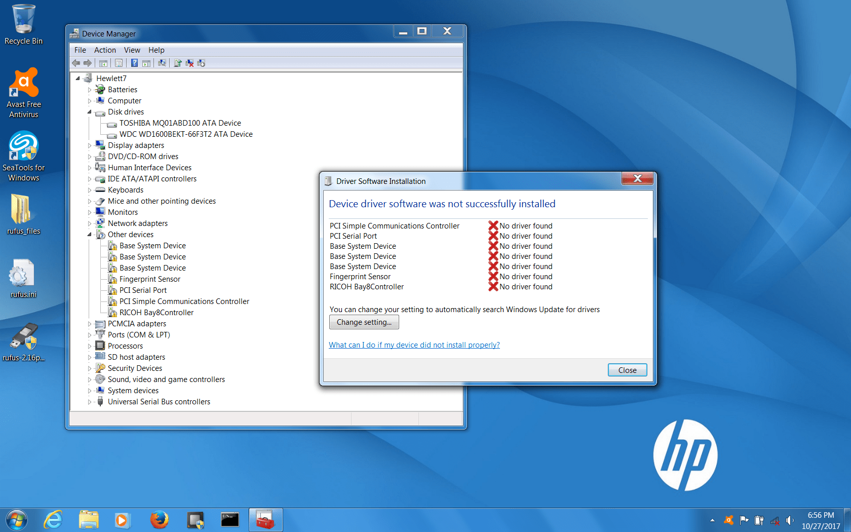 hard drive External eSATA HDD nowhere to be found in Windows 7