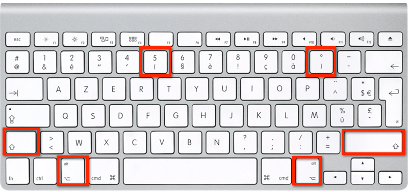 switching Where are [ and ] in a French keyboard? Ask Different