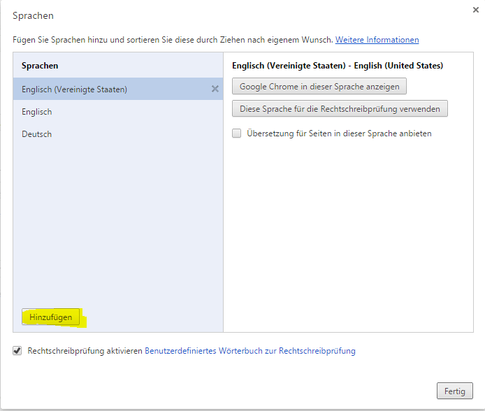 localization Google Chrome is in German. How do I make it English