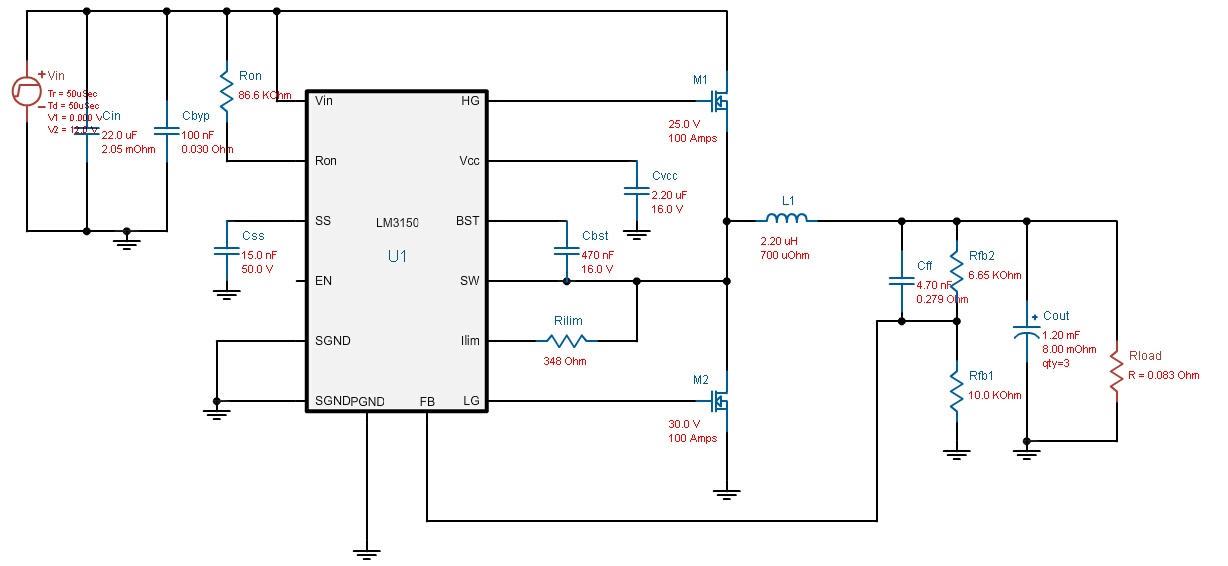 Electrical Synchronous buck converter MOSFET selection Valuable