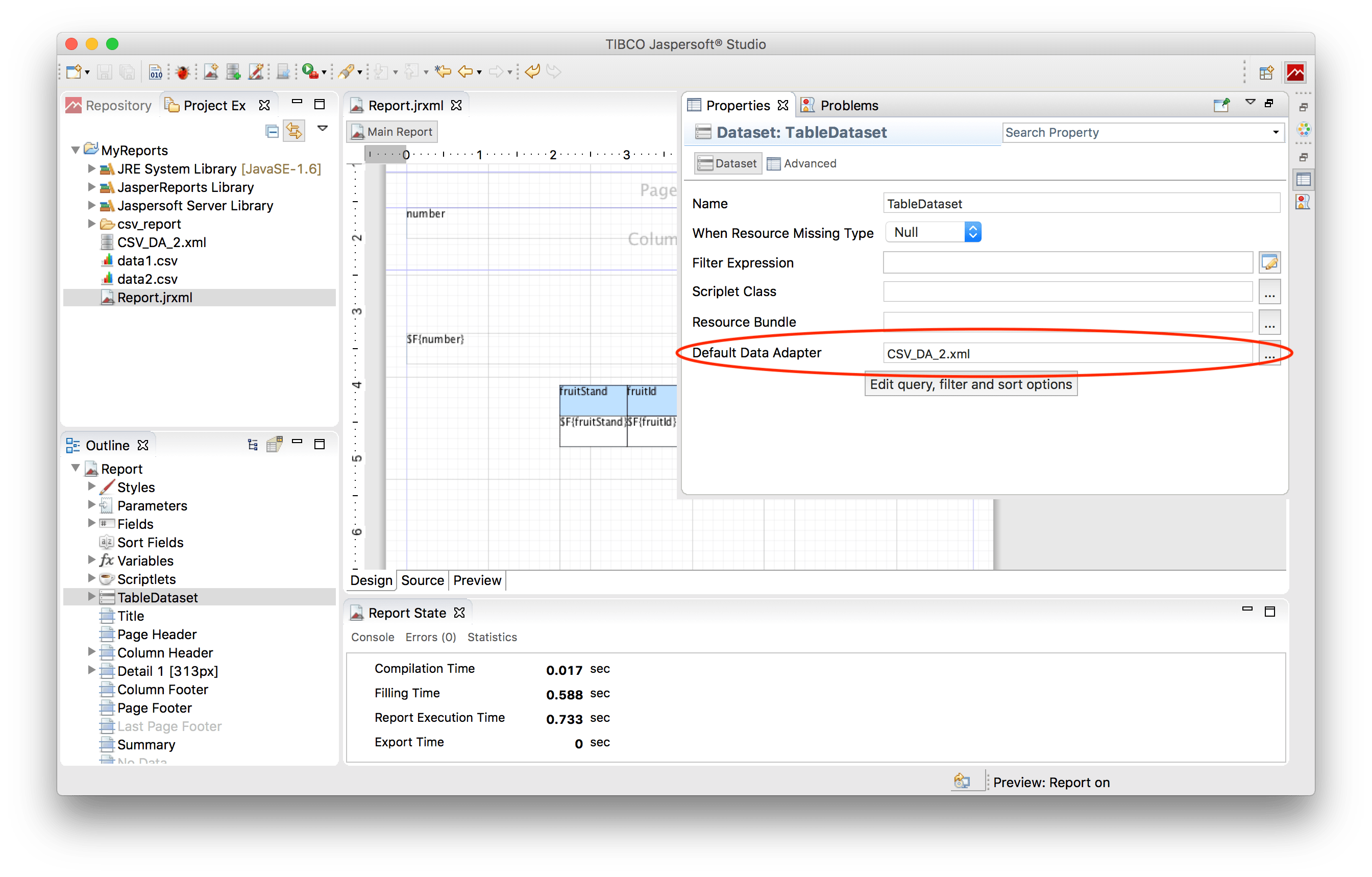 jasper reports Different csv files as datasource in JasperReports