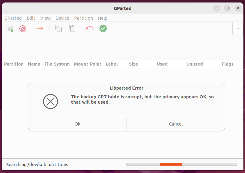 partitioning Fix USB flash drive with corrupt GPT table Ask Ubuntu