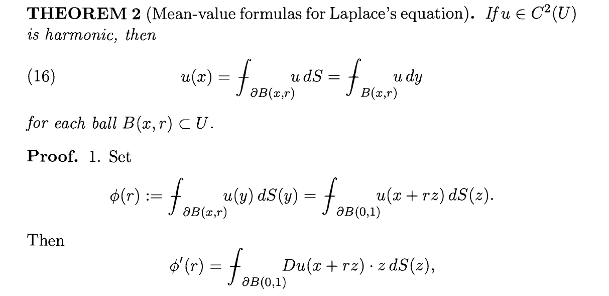 laplacian Mean Value Theorem for Laplace's equation Mathematics