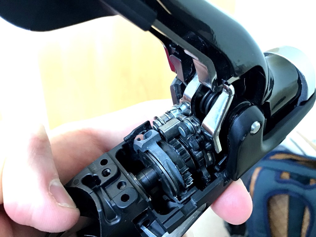 Shimano 105 5800 rear shifter intermittent downshift jam, clears when