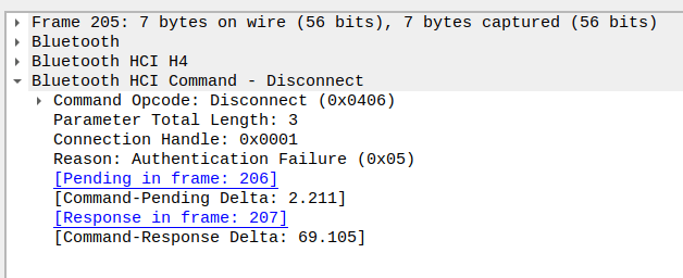 Disconnection On Classic bluetooth legacy pairing - Stack Overflow