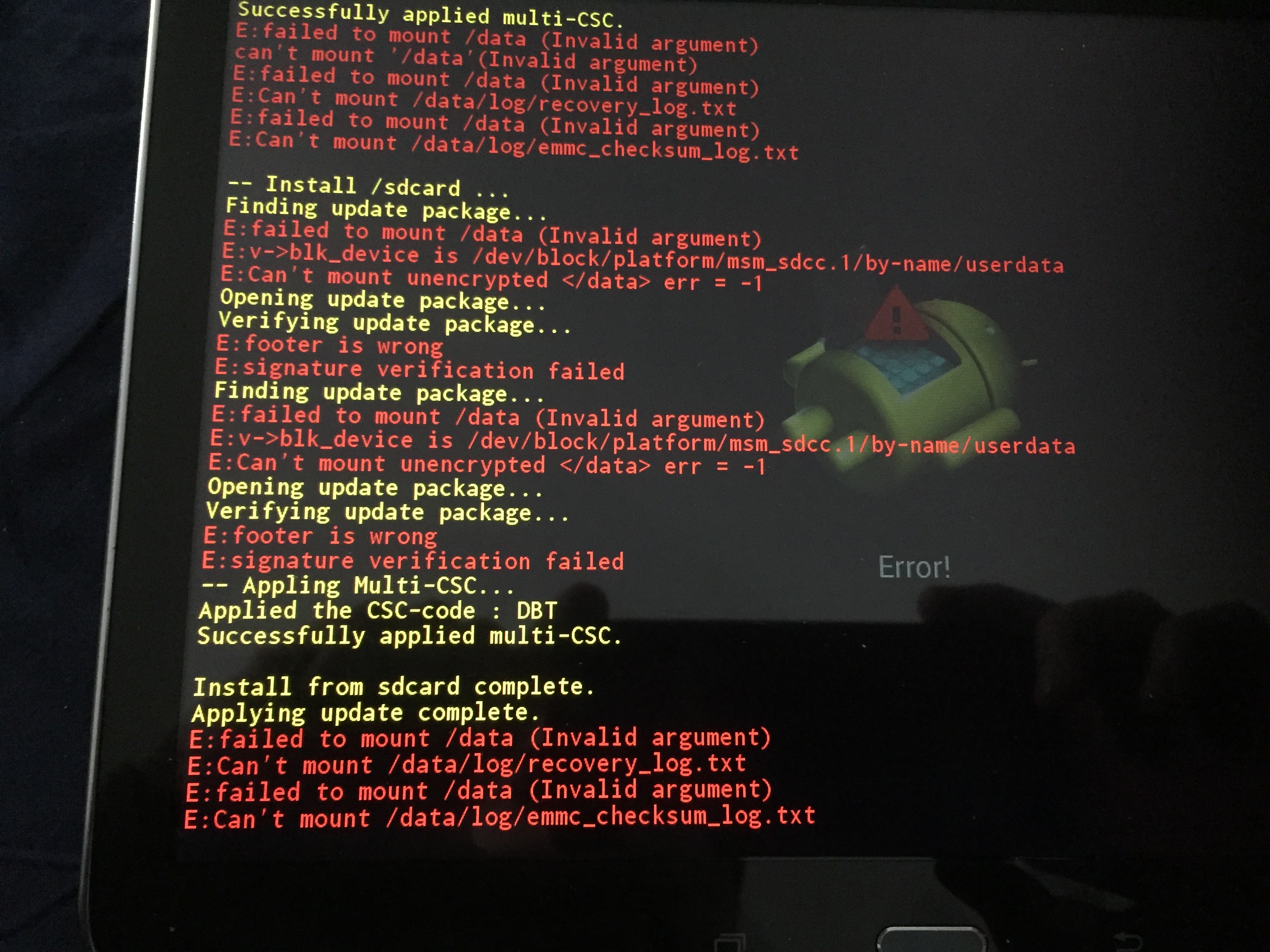 Twrp Failed To Mount Data Invalid Argument