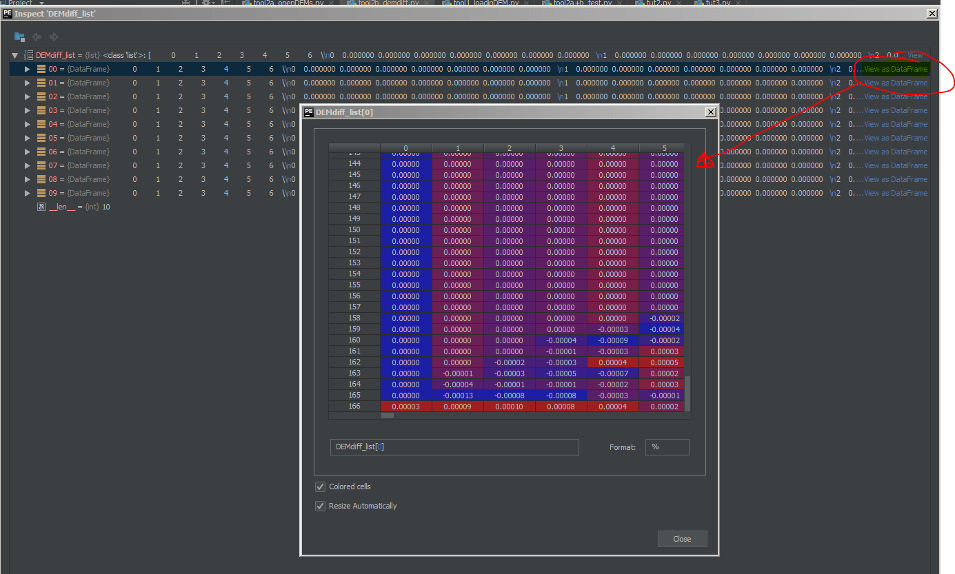 python how to iterate through a 3d array and calculating the mean of