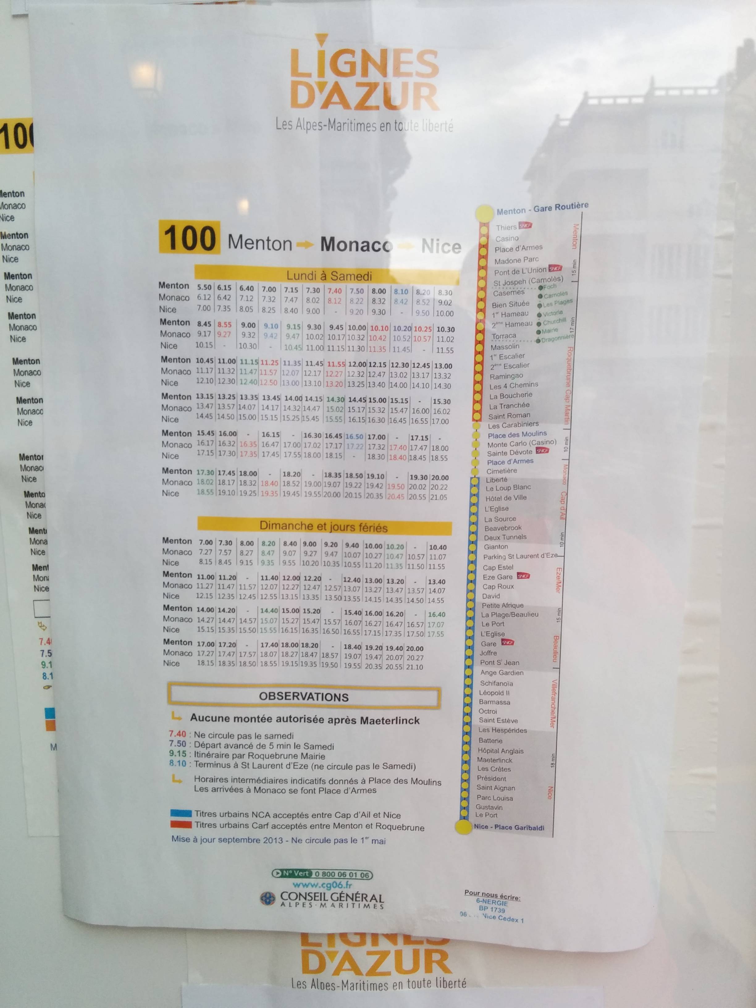 Ligne 200 Cannes Nice Horaires 2018