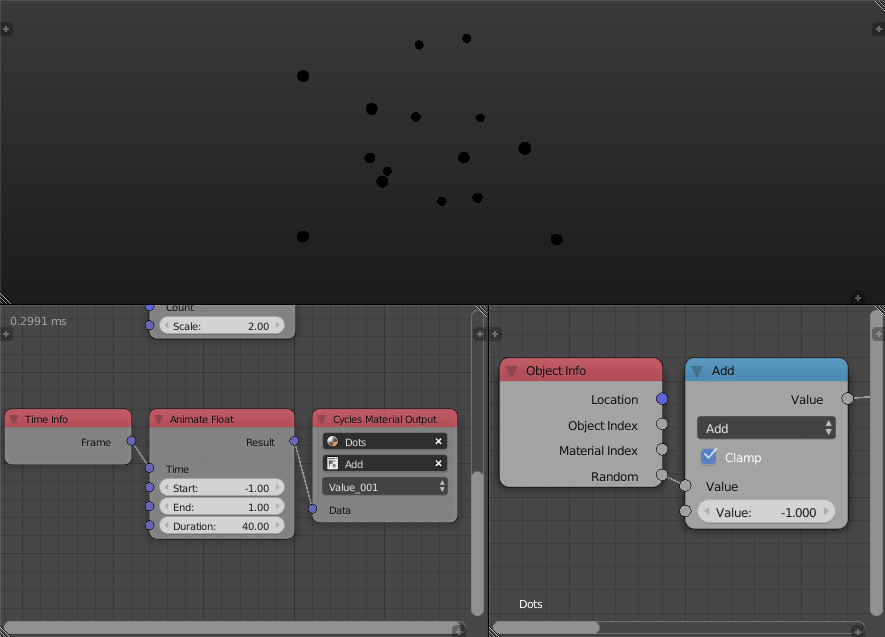 Light dots Animation Nodes Blender Stack Exchange