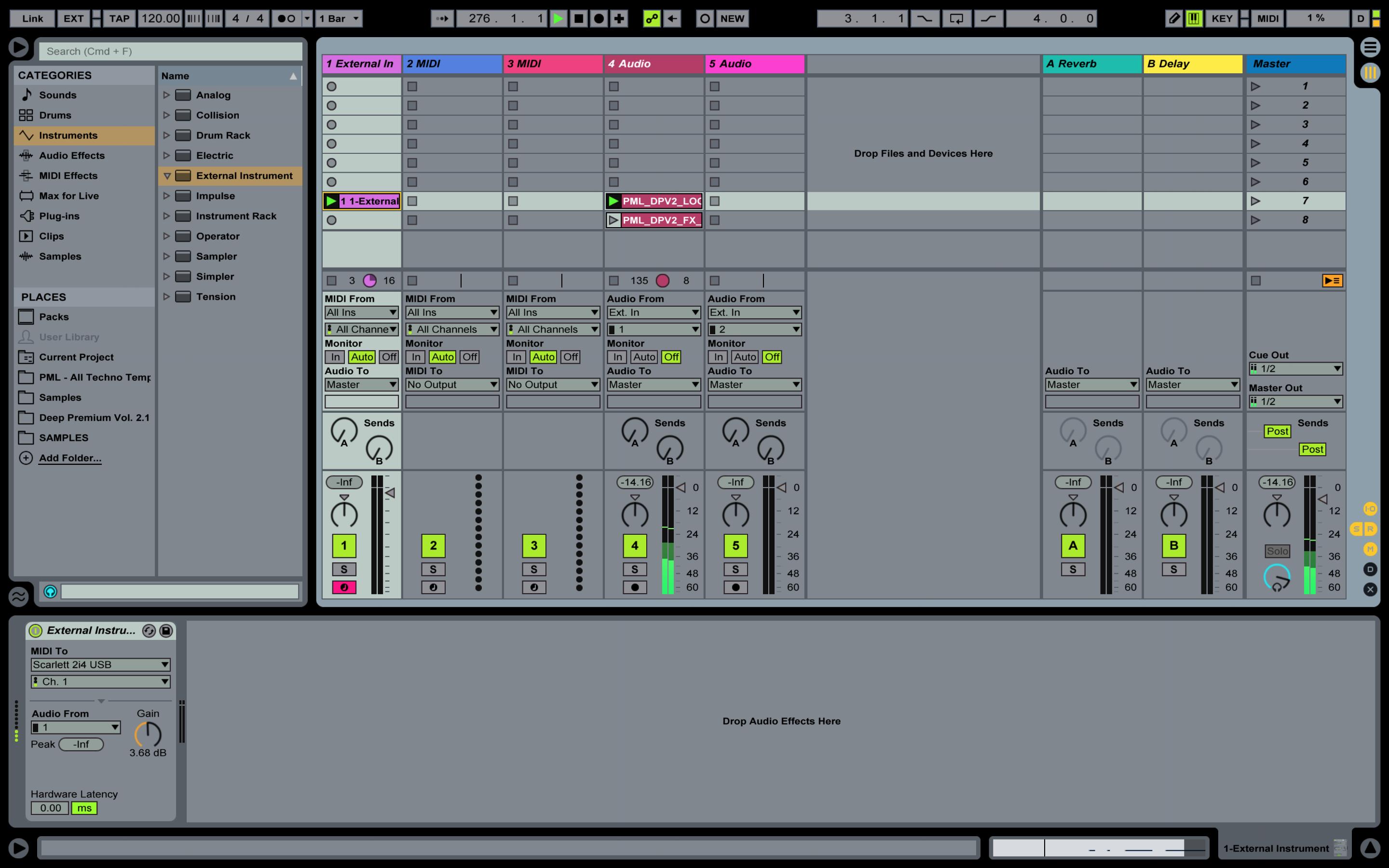 synthesizer Recording Elektron Analog Four in Ableton Music Practice & Theory Stack Exchange