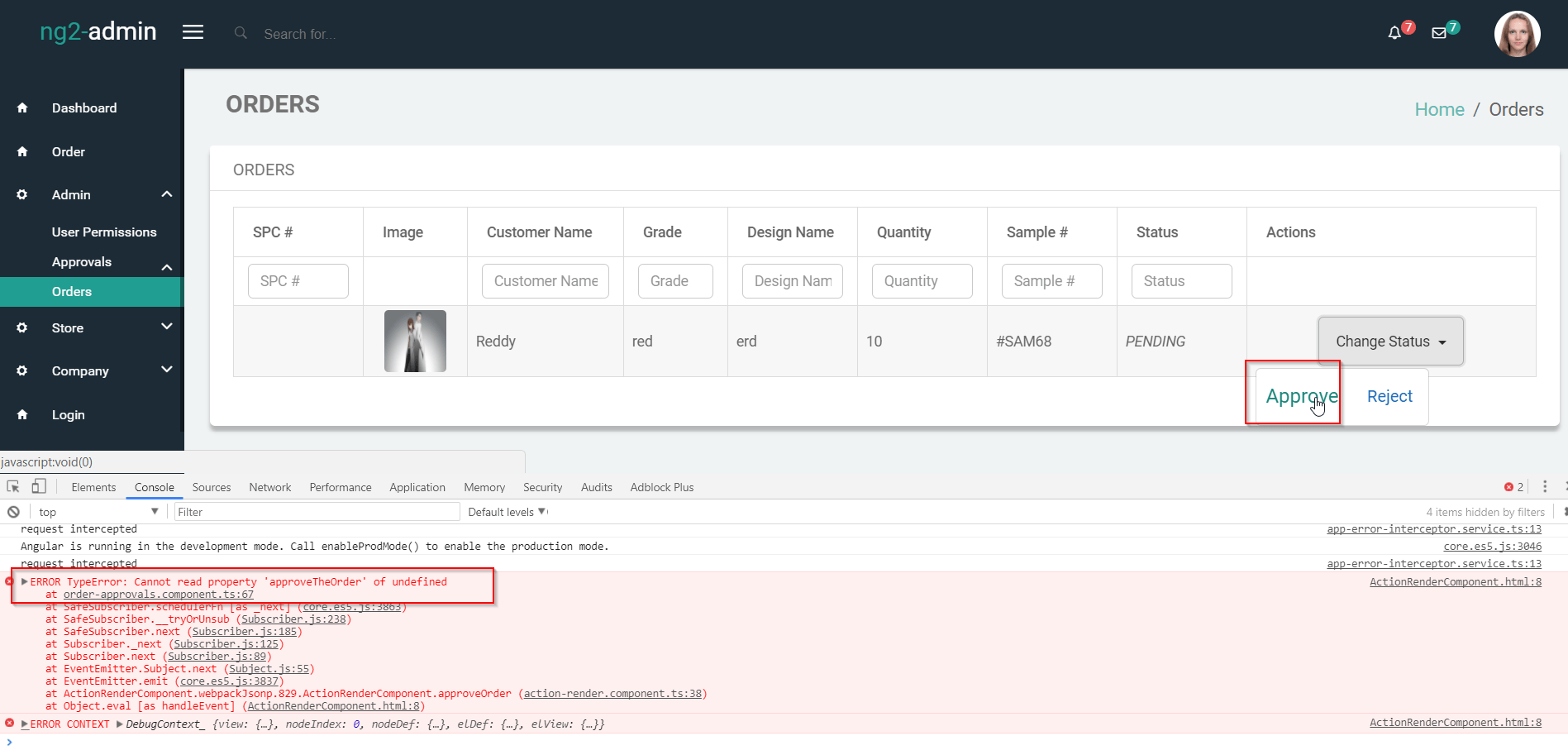 Angular 4 , 'this' is undefined when using callback