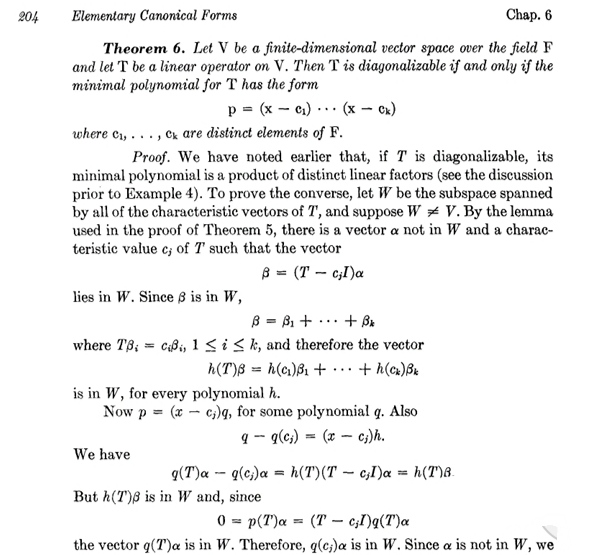 invariant theory Questions in Theorem 6 of Chapter 6 of