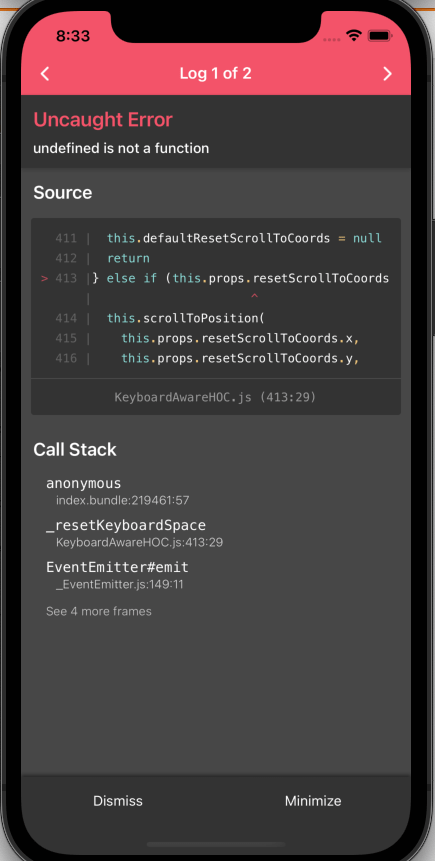 react native - TypeError: undefined is not a function, js engine
