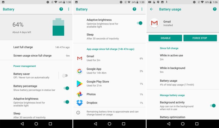 8.0 oreo Accessing battery usage graph on Android 8 Android