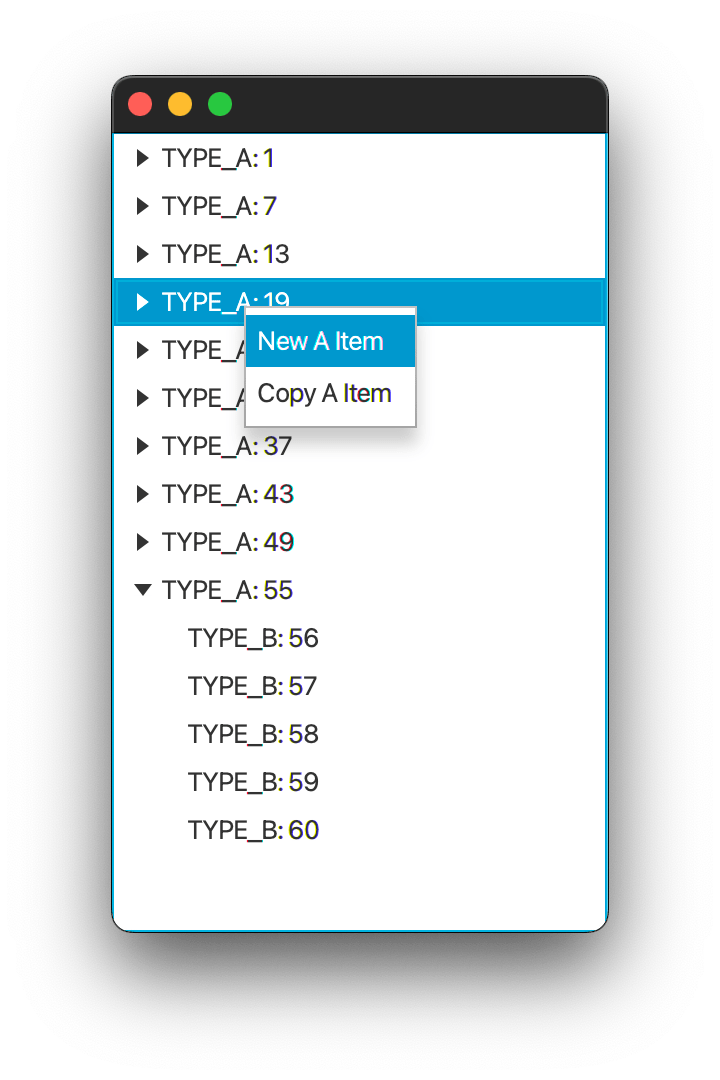 treeview In JavaFX, how do I have different context menus for different TreeItem types