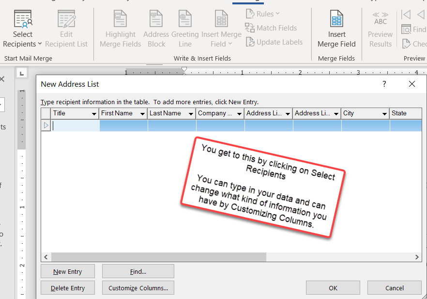 microsoft word How to mail merge using a table in the merged document