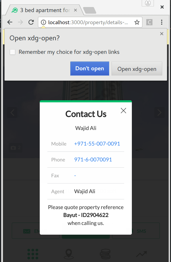 javascript How to disable/avoid xdgopen popup in