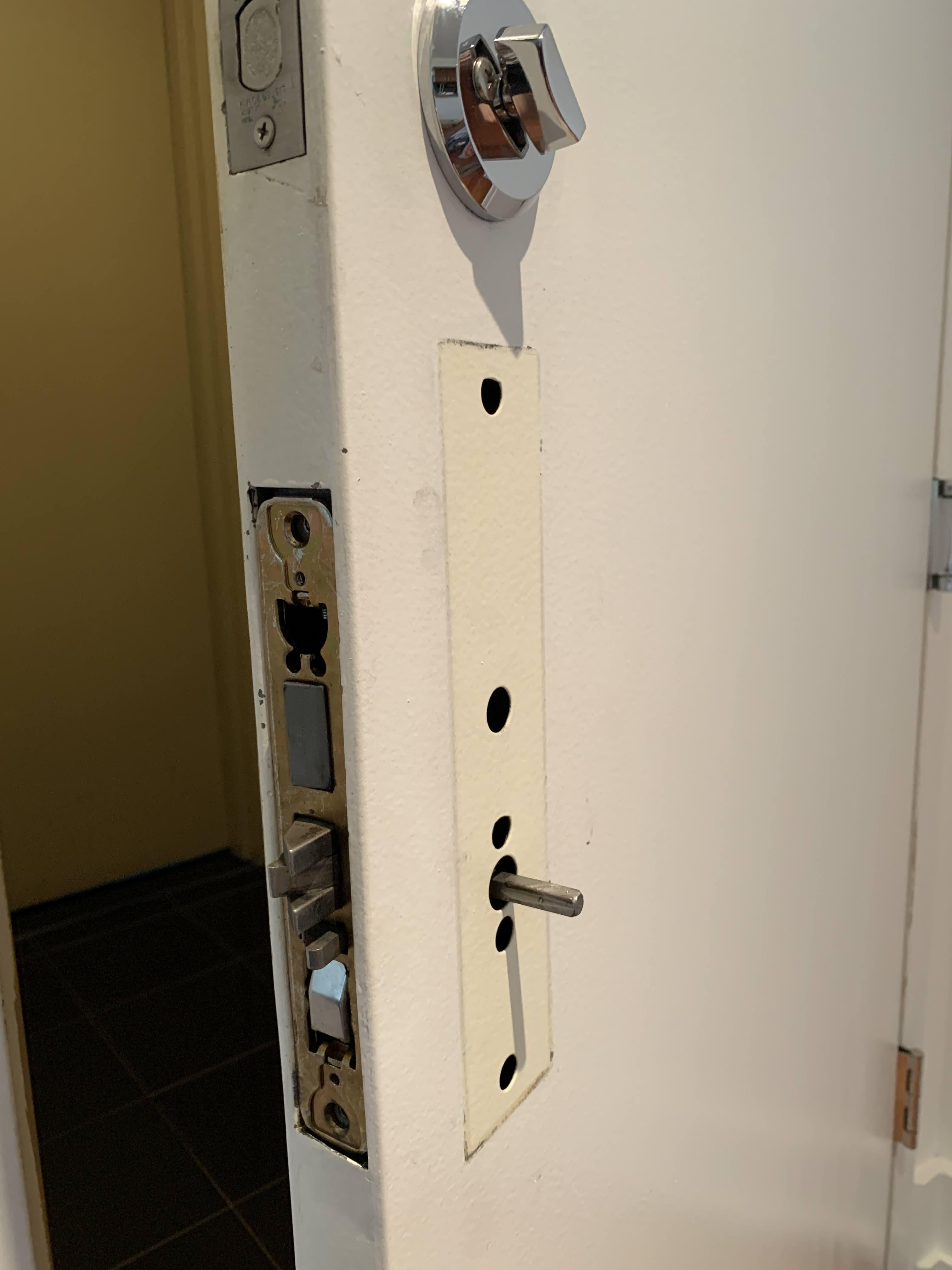 How to completely remove Falcon door lock Home Improvement Stack Exchange