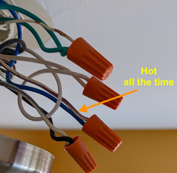 Ceiling Fan wires Always hot Home Improvement Stack Exchange