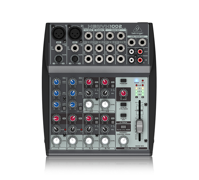 mixer Behringer Xenyx 1002 output to Samsung DVD player AUX Sound