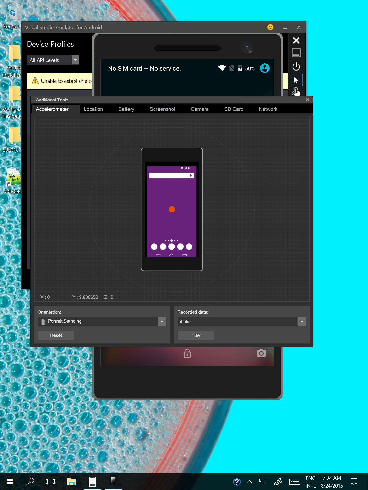 visual studio android emulator NFC Stack Overflow