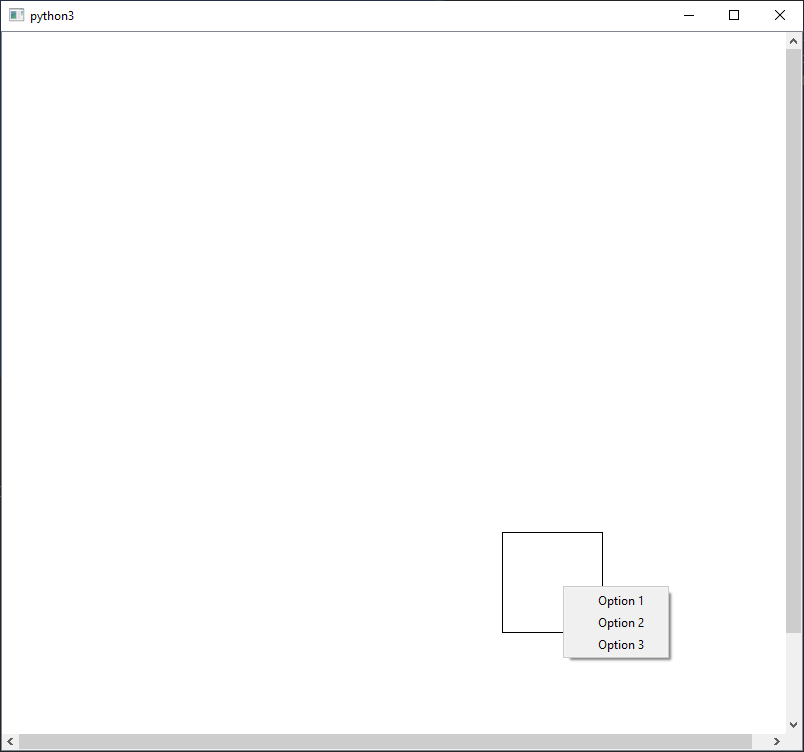 python 3.x Pyside6 menu over QGraphicsRectItem, the position is not