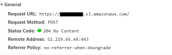 reactjs Why aws s3 bucket is showing invalid parameter type? Stack