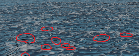 shaders Black spots on the ocean Blender Stack Exchange