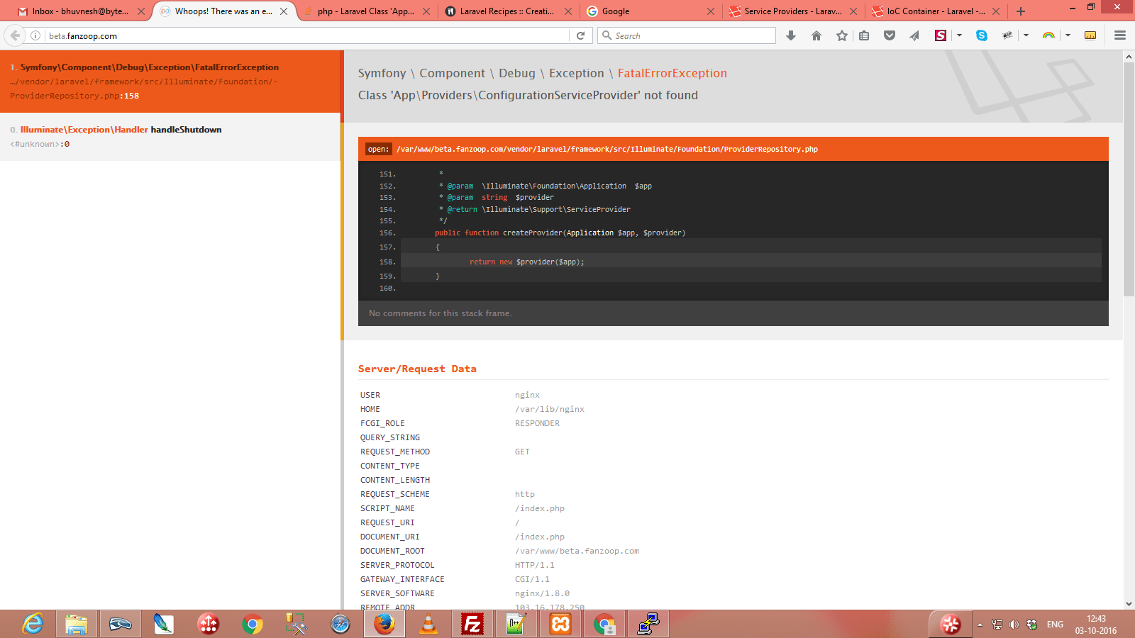 service class not found error in laravel 4.2? Stack Overflow