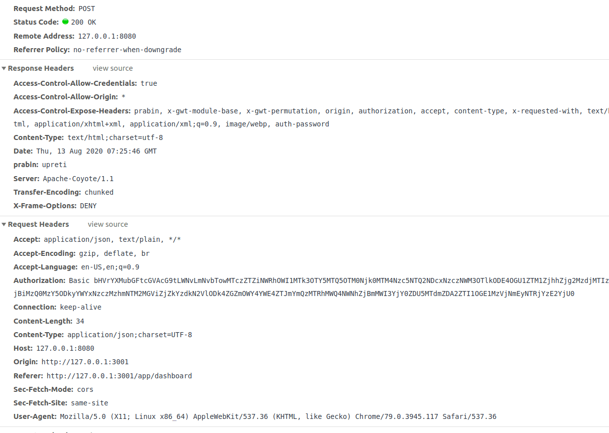 reactjs CORS headers are not exposed in react/axios even if the headers are listed in Access