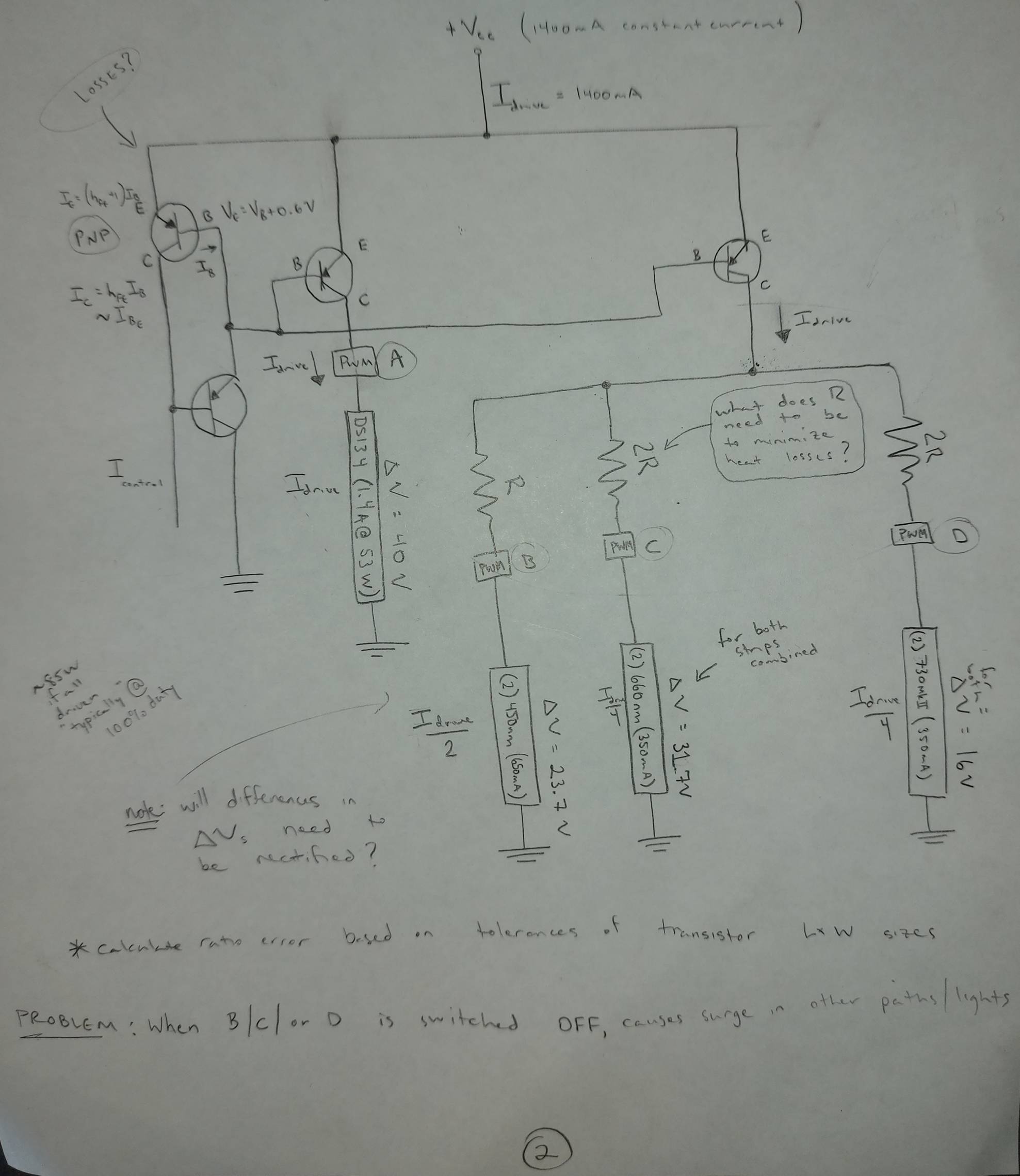 led strip - Constant current power supply and 4 unique loads that I