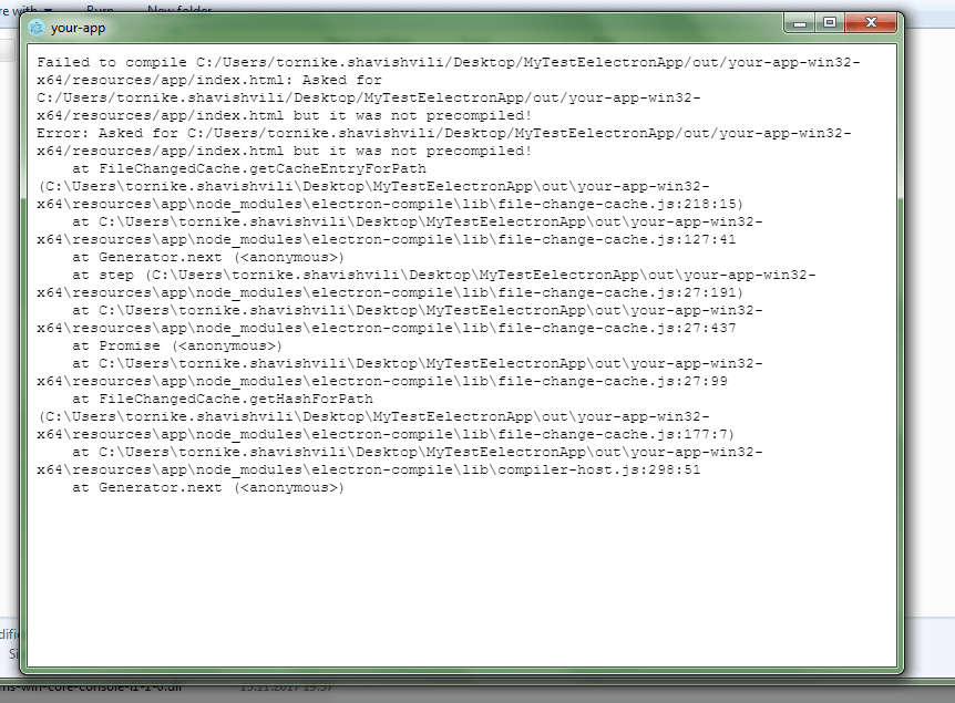 javascript Why I can not run my electron application