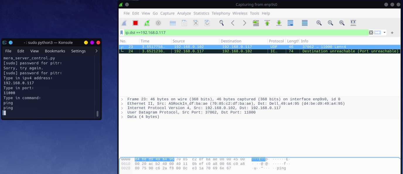 linux Python UDP socket destination unreacheable Stack Overflow