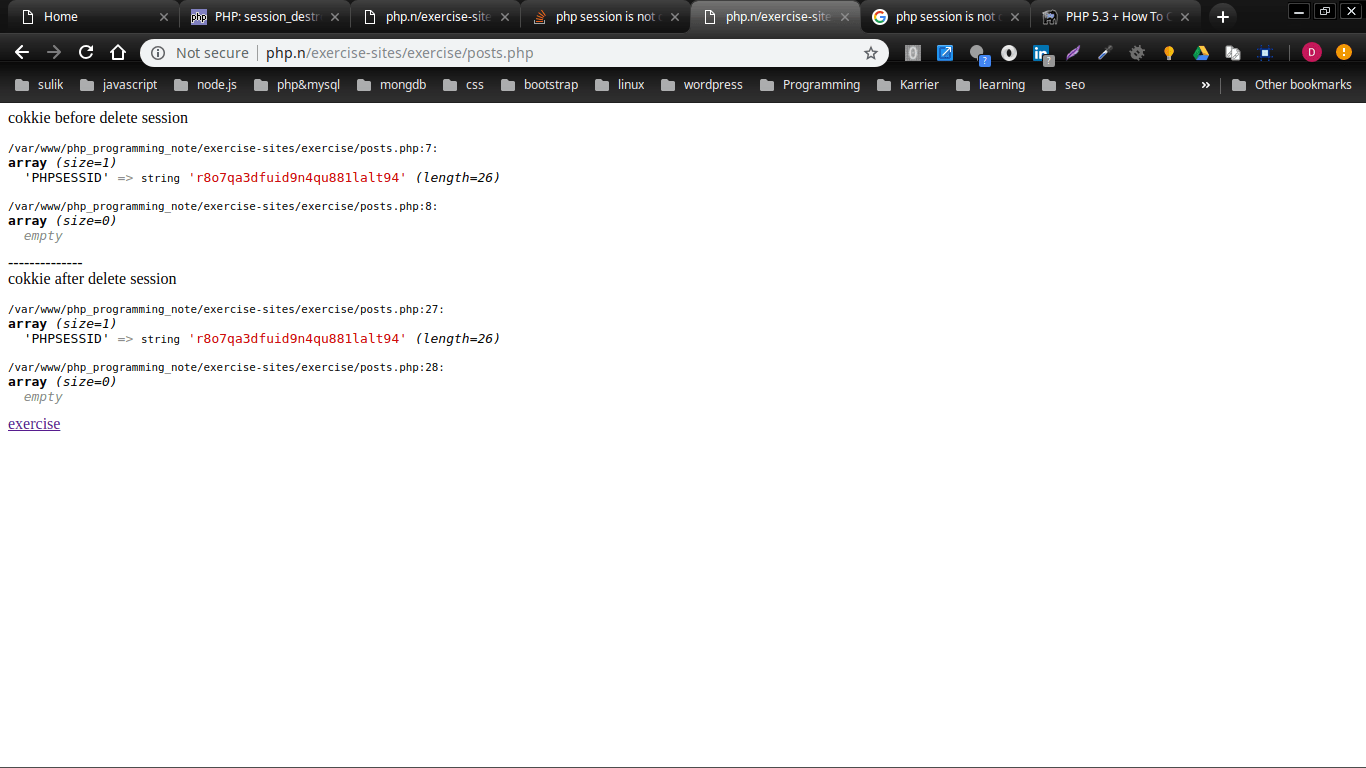 PHP Session Id in _COOKIES superglobal stays the same after destroy