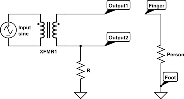 ground How much is a transformer's secondary floating? Electrical