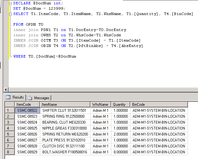 crystal reports How can i display Bin Location in SAP b1 Goods