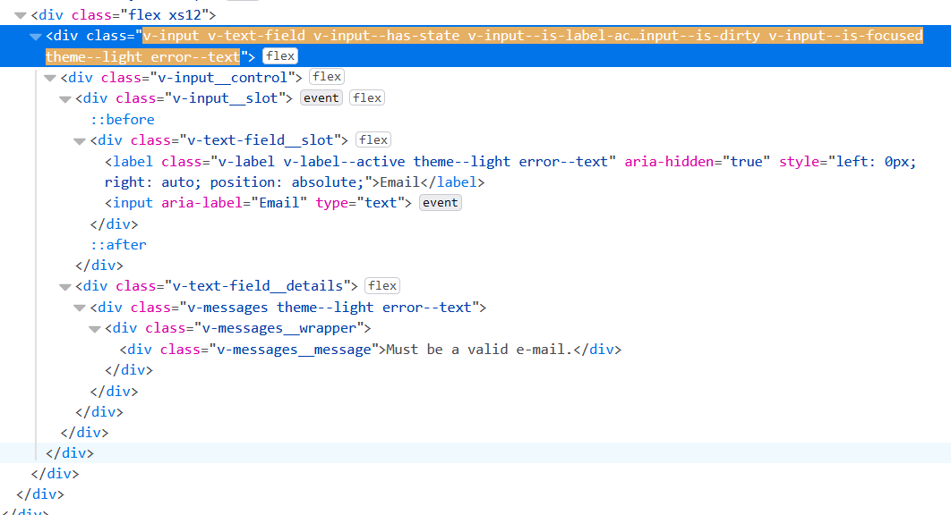 typescript Vuetify form validation, validation Error message not