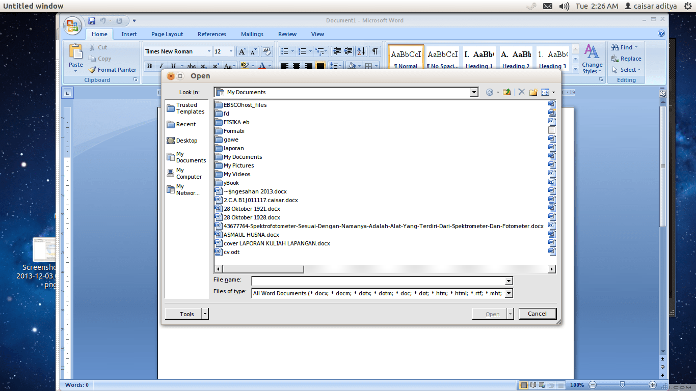 filemanager Can Wine and its programs be set to use Ubuntu file