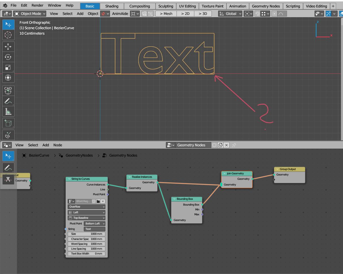 Geometry nodes how to get a vector of the bottom right corner of the