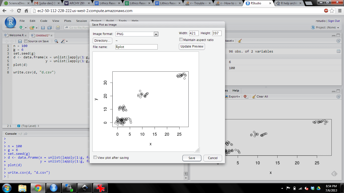 r - How to save files from Rstudio AMI EC2 on my local computer - Stack