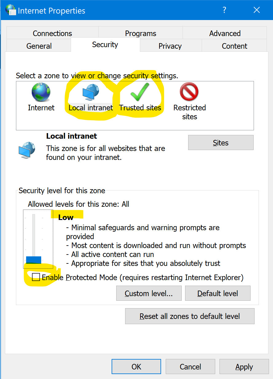 windows 10 Excel Disable "Some files can contain viruses" warning