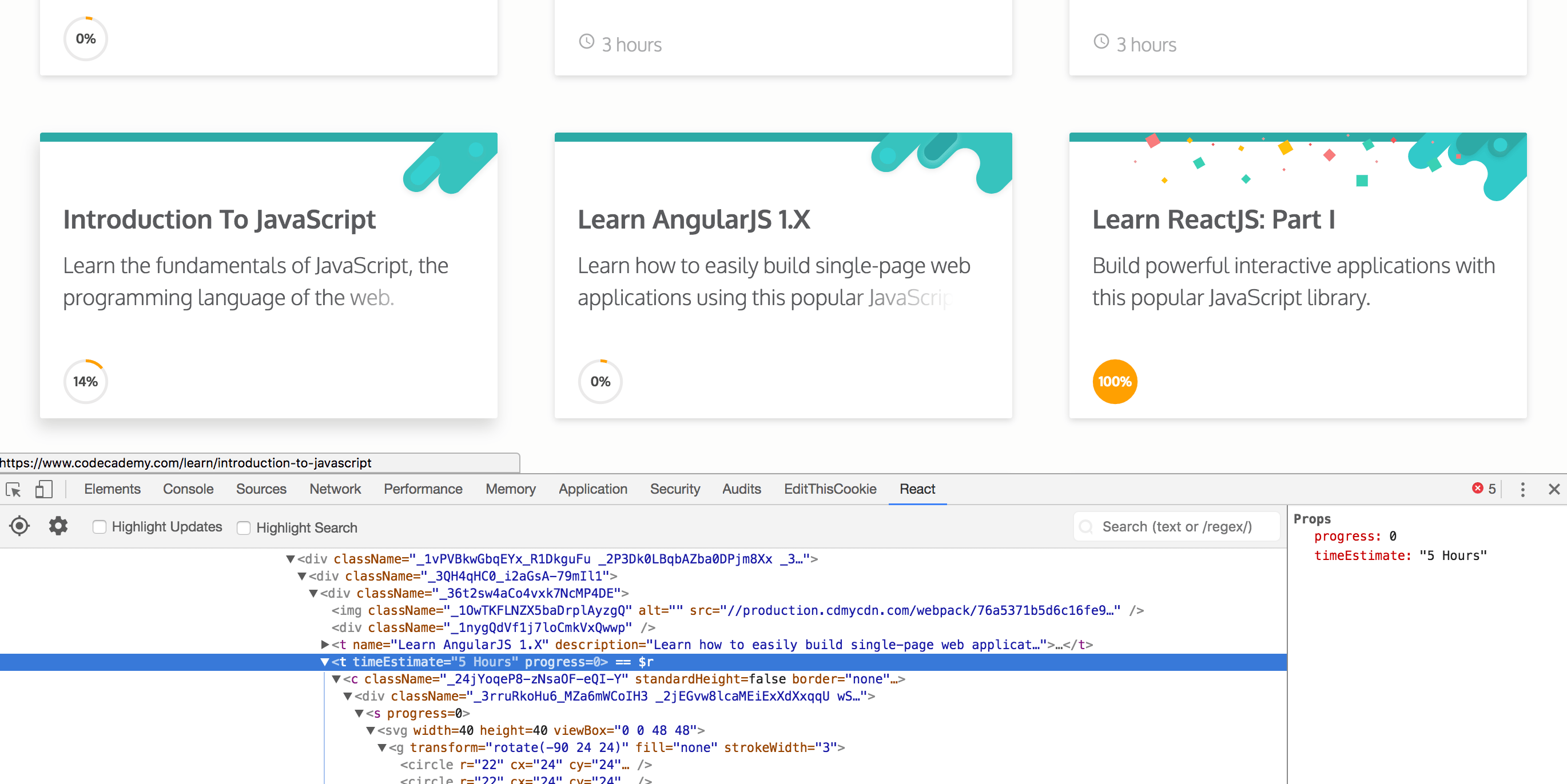 json Getting course hours from Page Source of Codecademy Catalog page Stack Overflow