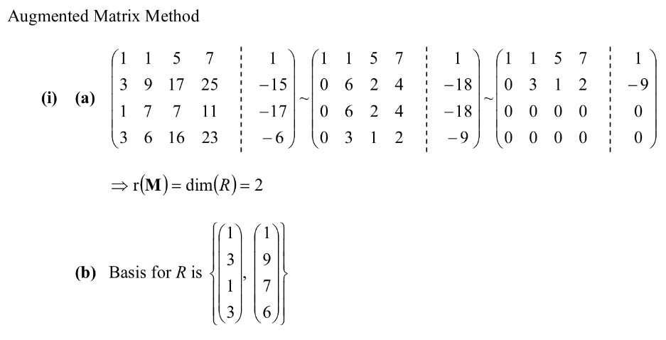 linear algebra Basis for the range of the matrix Mathematics Stack